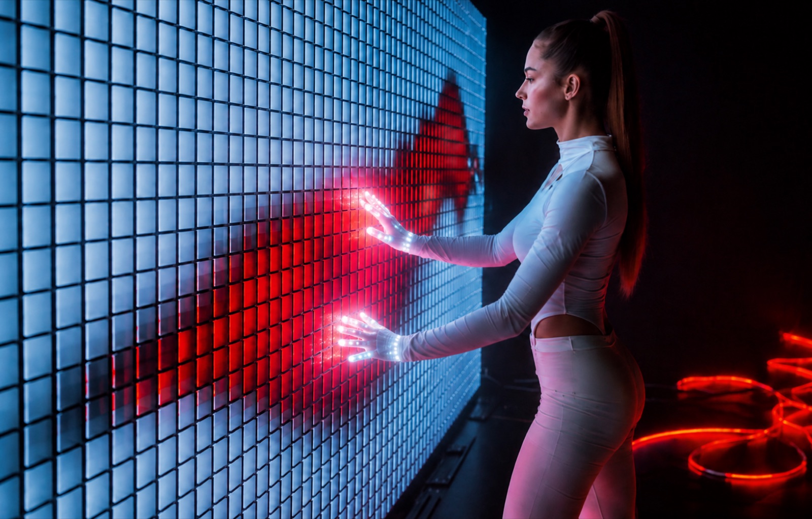 Interactive pixel wall concept